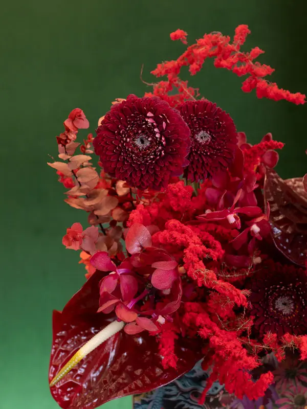 Bliss Glass Vase - Burgundy (Luxury)