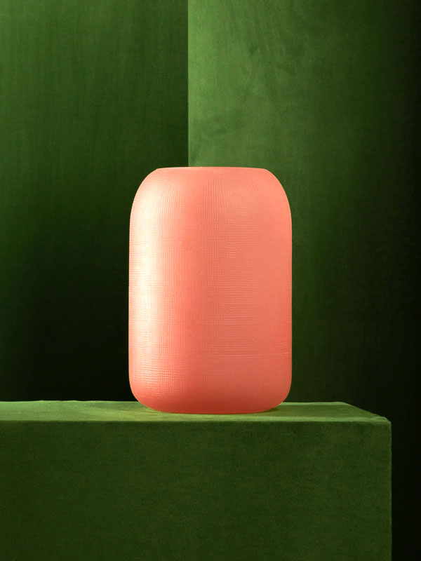 BLISS GLASS VASE - SALMON PINK