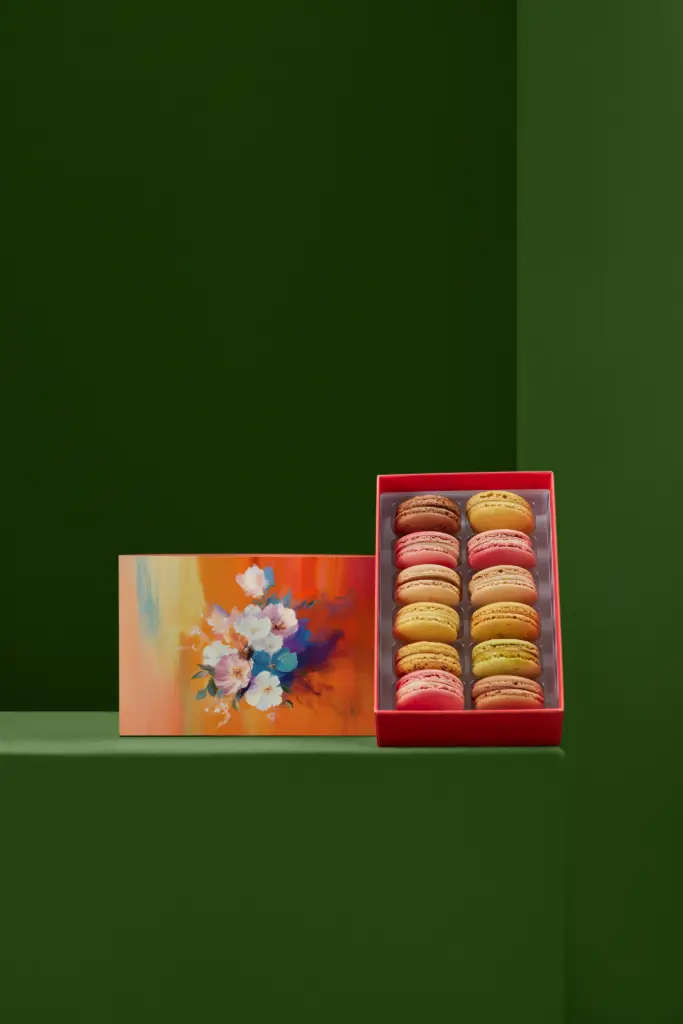 PIERRE HERME  BOX OF 12 MACARONS