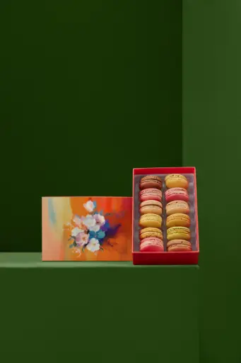  PIERRE HERME  BOX OF 12 MACARONS